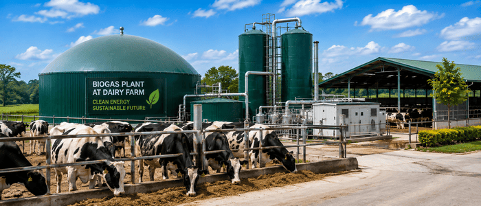 Biogas Plant for Cow Farm